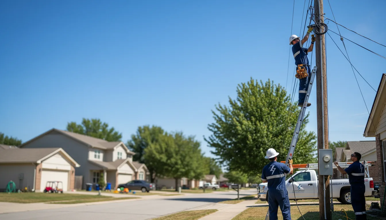 Residential electrician providing installation services in Le Claire, IA